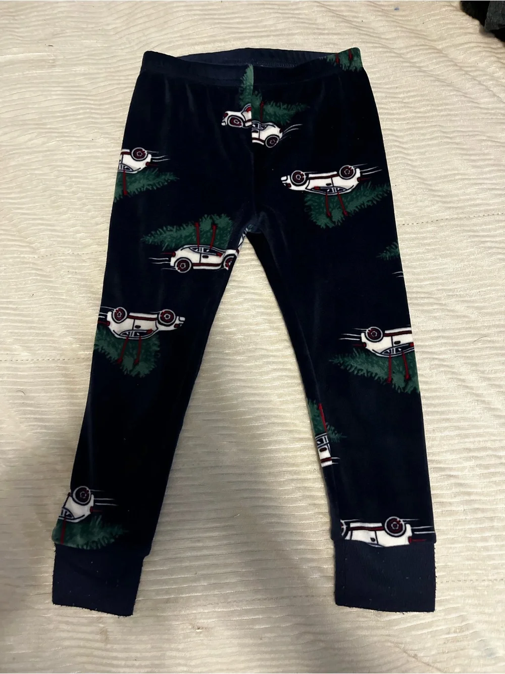 The Children's Place Navy Blue Holiday Car Print Pajama Bottoms